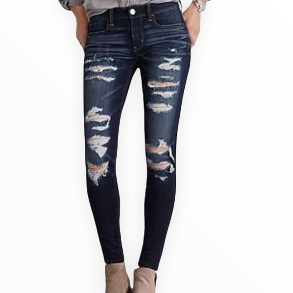 American Eagle Outfitters Denim - American Eagle 360 Super Stretch Distressed Jegging
